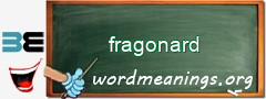 WordMeaning blackboard for fragonard